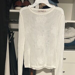Siedrés White Lightweight Knit Sweater